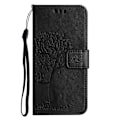 Miniatyrbillede 4 af 5: Etui til Samsung Galaxy A16 5G/A16 4G PU Læder Ugle Træ Præget Wallet Telefon Cover Multicolor Style C