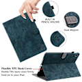 Miniatyrbillede 5 af 5: Lædercover til Samsung Galaxy Tab A9 med sødt tigerprint og justerbart stativ Multicolor Style B