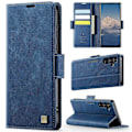 Miniatyrbild 2 av 5: För Samsung Galaxy A55 5G Fodral AUTSPACE A11 RFID-blockerande Retro Läder Mobiltelefon Plånboksfodral Multicolor Blue