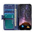 Miniatyrbild 5 av 5: PU Läder Plånboksfodral Skyddsfodral med Ställ för iPhone 13 mini Multicolor Style D