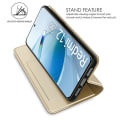 Miniatyrbilde 2 av 5: For Xiaomi Redmi 12 5g/poco M6 Pro 5g Kortspor Telefondeksel Støtsikkert PU Lær Stativ Telefonveske Gold