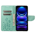 Pikkukuva 2 / 5: Xiaomi Redmi Note 12 Pro+ 5G -puhelimen suojakotelo, PU-nahkaa, kukka- ja perhoskuviointi, lompakkokotelo Multicolor Style C