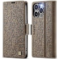 Pikkukuva 1 / 5: iPhone 15 Pro Max -kotelo AUTSPACE A11 RFID-suojattu retro nahkainen puhelinlompakkokotelo - Musta Multicolor Brown