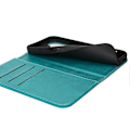 Miniatyrbillede 4 af 5: PU-læder kalveskinds tekstureret magnetisk lukning smartphone cover til iPhone 16 Plus Multicolor Style G