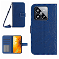 Miniatyrbillede 1 af 5: Til Xiaomi 14 Pro Etui Hud-berørings Wallet Stand Læder Cover med Skulderrem Multicolor Style A