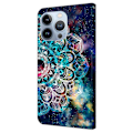 Miniatyrbillede 5 af 5: Til iPhone 16 Pro Max Etui Mønsterprintet Beskyttelsescover TPU+PU Læder Flip Telefon Etui Multicolor Style K