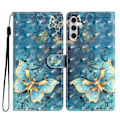 Miniatyrbild 1 av 5: Plånboksfodral för Samsung Galaxy A15 5G PU-läder 3D-mönster Tryckt Telefonskal Multicolor Style B