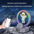 Miniatyrbillede 1 af 4: Ur Bluetooth Højttaler Ur Bord Gio Bordur Soveværelse Dekoration Bordur Soveværelse Gio Glødende Vækkeur B Silver