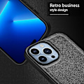 Miniatyrbild 3 av 5: Stöttåligt mobilskal för iPhone 15 Pro Retro PU-läderbelagd TPU+PC Baksida Multicolor Style D