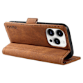 Miniatyrbild 4 av 5: YIKATU YK-005 för iPhone 14 Pro Folio Flip Fodral PU Läder Hud-känsla Ställ Plånbok Mobilskal Multicolor Style C