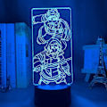 Miniatyrbillede 2 af 4: Fire Force Anime 3D Illusion Natlampe Hjem Værelse Indretning Akryl Led Lys Julegave Lamper (16 Farver Med Fjernbetjening)