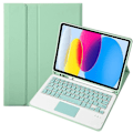 Pikkukuva 1 / 5: Type C A10B-A iPad 10.9 (2022) -mallille, karkkivärinen kynäpaikkamuotoilu, nahka + TPU-tablettitelinekotelo Multicolor Style B