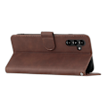 Miniatyrbillede 2 af 5: YX0030 PU Læder Wallet Case med Præget Stander Flip Telefon Cover til Samsung Galaxy S23 FE Multicolor Style C