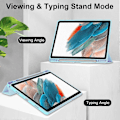 Pikkukuva 3 / 5: Kirkas takakansi Samsung Galaxy Tab A9+ PU+TPU+Akryyli tablettikotelolle kynäpaikalla Multicolor Style D