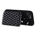 Miniatyrbild 4 av 5: Phone case för Iphone 15 Pro Max Rfid Blocking Pu Läderbelagd TPU-skal med handledsrem Black