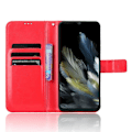 Miniatyrbillede 2 af 5: Læder Etui til Blackview Wave 8/Wave 8C/Oscal Flat 2 Crazy Horse Tekstur Telefonpung Cover Multicolor Red