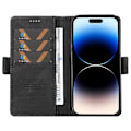 Pikkukuva 2 / 5: YIKATU YK-005 iPhone 14 Pro Folio Flip -suojakotelo PU-nahkaa, pehmeäpintainen jalustallinen lompakkokotelo Multicolor Style E