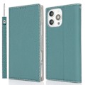 Miniatyrbillede 1 af 5: For iPhone 16 Pro Wallet Case Ægte Ko Læder Telefon Cover Litchi Tekstur Multicolor Style D