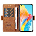 Miniatyrbild 2 av 5: YIKATU YK-005 För Oppo A78 4G PU Läder Plånboksfodral Skinn-touch Ställ Flipskydd Multicolor Style C
