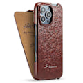 Miniatyrbillede 2 af 5: Lodret flip læder cover med Crazy Horse tekstur til iPhone 16 Pro Multicolor Style C