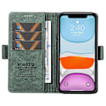 Miniatyrbillede 2 af 5: YIKATU YK-005 PU Læder Flip Cover til iPhone 11, Wallet Stand Hud-berørings Telefon Cover Multicolor Style D