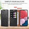 Miniatyrbild 4 av 5: För Samsung Galaxy A26 5G Fodral Magnetiskt RFID-blockerande Läder Plånboksfodral - Svart Multicolor Brown
