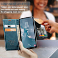 Pikkukuva 5 / 5: CASEME 013 -sarjan puhelinkotelo Samsung Galaxy A54 5G:lle PU-nahkakotelo Lompakkoteline Iskunkestävä suojus Multicolor Style B