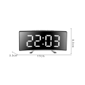 Miniatyrbillede 3 af 5: Digitale Vækkeure Til Soveværelser, Digitalt Ur Med LED Buet Skærm, Snooze, Sengelampe Green  Black