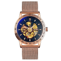 Miniatyrbillede 2 af 5: Skmei 9216 Herre Sketon Automatisk Mekanisk Ur Sort Golden black