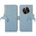 Miniatyrbild 1 av 5: För Huawei Nova Y91 4g/enjoy 60x Phone case Rfid Blocking Läder Litchi Texture Stand Cover Blue