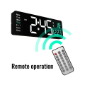 Miniatyrbillede 4 af 5: 16-tommer LED Digital Display Væg Ur Temperatur og Fugtighedsdisplay Europæisk Væg Ur Timer C Black