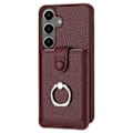 Pikkukuva 2 / 5: Samsung Galaxy S24+ -kotelo, korttipaikat, nahkainen takakansi ja rengastuki Multicolor Style B