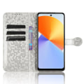 Miniatyrbilde 2 av 5: For Infinix Note 30 Vip 5g Telefon Lommebok Etui Prikketrykket Stativ PU Lærdeksel Silver