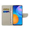 Miniatyrbillede 5 af 5: Mønstertryk Kryds Tekstur Læder Wallet Stand Case til Samsung Galaxy S21 FE Cover Multicolor Style C