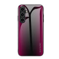 Miniatyrbild 1 av 5: För Samsung Galaxy S23 Fe härdat glas+mjukt Tpu phone case kolfibertextur cover Rose