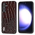 Miniatyrbild 1 av 4: För Samsung Galaxy S23 FE Krokodiltextur Äkta Läder+PC+TPU Telefonfodral Stöttåligt Skydd Multicolor Style D