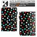 Miniatyrbild 5 av 5: 8-tums Auto Wake/Sleep Kortfack PU Läder Ställ Fodral Prickigt Mönster Tablet Skydd Multicolor Style C