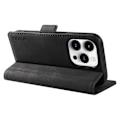 Miniatyrbild 4 av 5: YIKATU YK-005 PU Läder Telefonfodral för iPhone 15 Pro Max, Hudvänligt Stötsäkert Plånboksfodral med Ställ Multicolor Style E