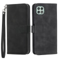 Miniatyrbild 1 av 5: Dierfeng Df-03 Stand Phone case För Samsung Galaxy A22 5g (eu-version), Linjer Imprinted Pu-läder cover Black