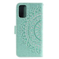 Miniatyrbillede 3 af 5: Præget Mandala Blomst Pung Læder Etui med Rem til Samsung Galaxy A52 4G/5G/A52s 5G Multicolor Style B