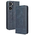 Miniatyrbild 5 av 5: För Zte Blade V40 Design Pu Läderställ Phone Case Retro Cover Blue