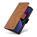 Miniatyrbillede 5 af 5: YIKATU YK-005 Pung Etui til iPhone 14 Stativ PU Læder Hud-berørings Magnetisk Beskyttende Telefon Cover Multicolor Style C