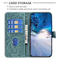 Miniatyrbillede 3 af 5: Til Samsung Galaxy A15 4G Etui Præget PU Læder Telefon Standpung Cover Multicolor Style C
