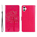 Miniatyrbillede 1 af 5: KT Imprinting Flower Series-3 til Samsung Galaxy A06 Etui Katte Træ Mønster Flip Læder Telefon Cover Multicolor Style F