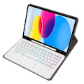 Pikkukuva 2 / 5: Type C A10B-AS iPad 10.9 (2022) -mallille, kynäpaikkamuotoilu, nahka + TPU-tablettitelinekotelo + irrotettava Multicolor Style C