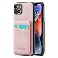 Miniatyrbillede 1 af 5: FIERRE SHANN Telefoncover med kortlommer til iPhone 14, stativ, RFID-blokering, PU-læder + TPU-telefonetui Multicolor Style D