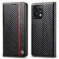 Pikkukuva 1 / 5: LC.IMEEKE Xiaomi Redmi Note 13 4G Lompakkokotelo Hiilikuitukuvioinen Nahkainen Käännettävä Puhelinkotelo Multicolor Vertical Stripe
