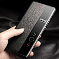 Miniatyrbillede 5 af 5: QIALINO til Honor Magic4 Pro 5G Ægte Ko Læder PC Telefon Cover Visningsvindue Folio Flip Case Multicolor Style C