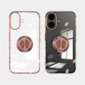 Pikkukuva 5 / 5: iPhone 16 Plus -kotelo, galvanointi, jalusta, TPU-puhelinkuori, magneettinen autoteline Multicolor Style C