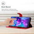 Miniatyrbild 3 av 5: HT06 Skal för Xiaomi 14 Anti-repa Präglat PU Läder Litchi Textur Smartphone Skydd Multicolor Style C